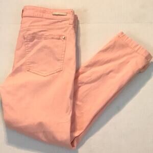 Pilcro & the Letterpress Stet Jean Peach Cropped Ankle 27 Dopamine Boho Classic